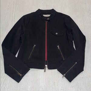 Tommy Hilfiger Moto Jacket Y2K Vintage Grunge Jacket Biker Women’s Size Medium
